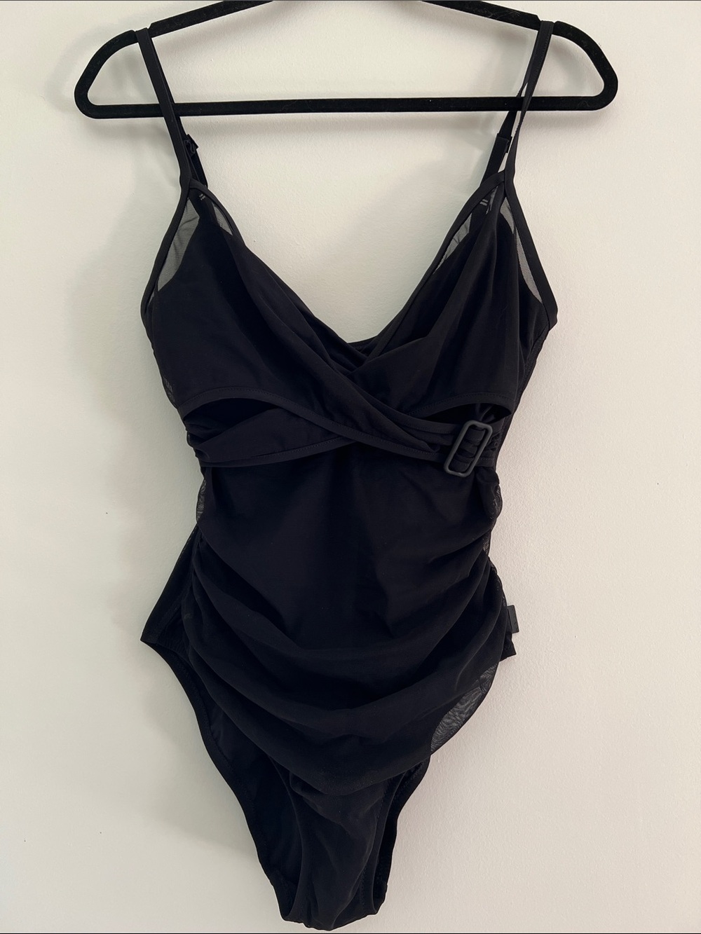 SHAN black one piece mesh made in Canada